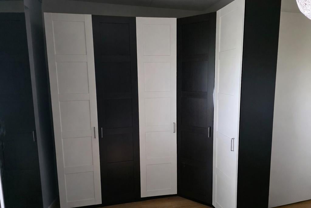 Pax kledingkast hoek met losse spiegelkast, Ophalen, 50 tot 75 cm, 200 cm of meer