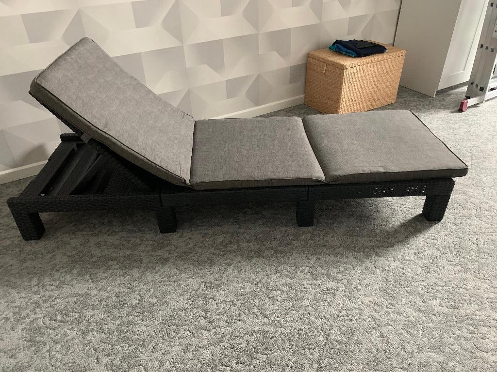 Ligbed van Allibert, Ophalen, Zo goed als nieuw, Wicker, Verstelbaar