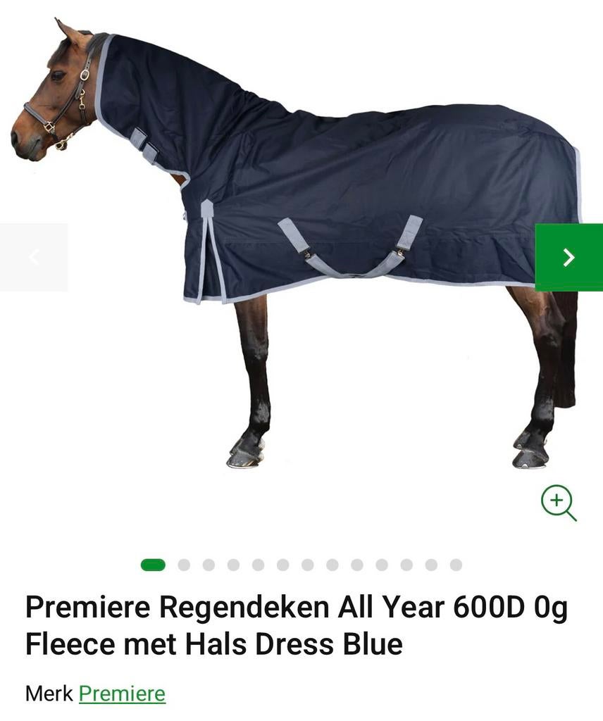 Regendeken 0g 125/165, Dieren en Toebehoren, Paarden en Pony's | Dekens en Dekjes, Ophalen of Verzenden, Zo goed als nieuw