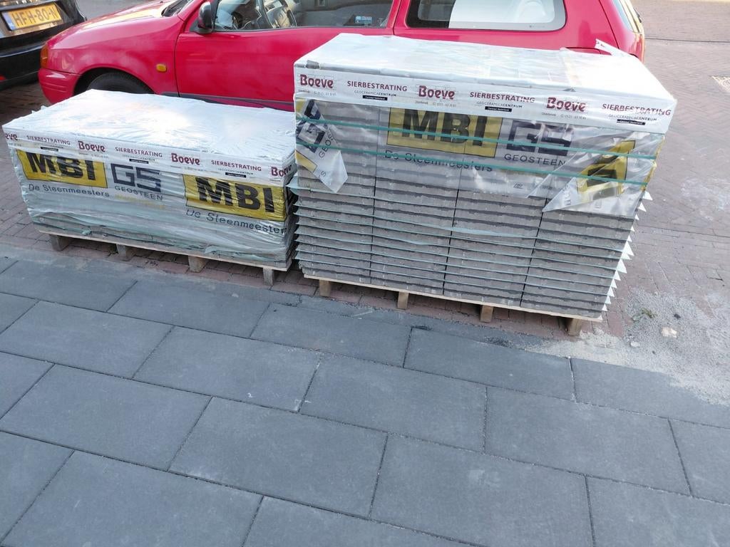 MBI Geosteen terrastegels 30x60x4 16m2, Ophalen, Nieuw, 10 m² of meer, Beton