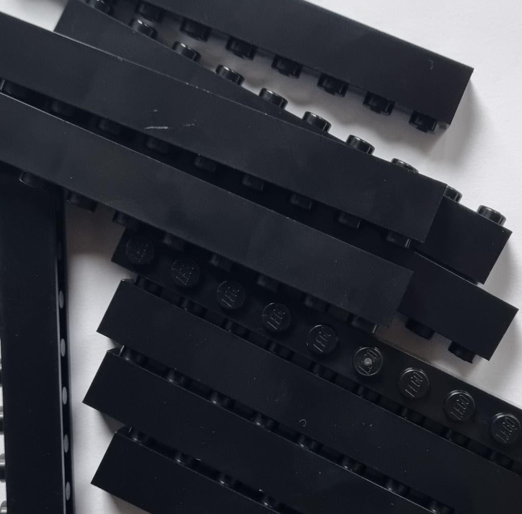 Lego 1x10 brick, Black (per 10), Ophalen of Verzenden, Nieuw, Losse stenen, Lego
