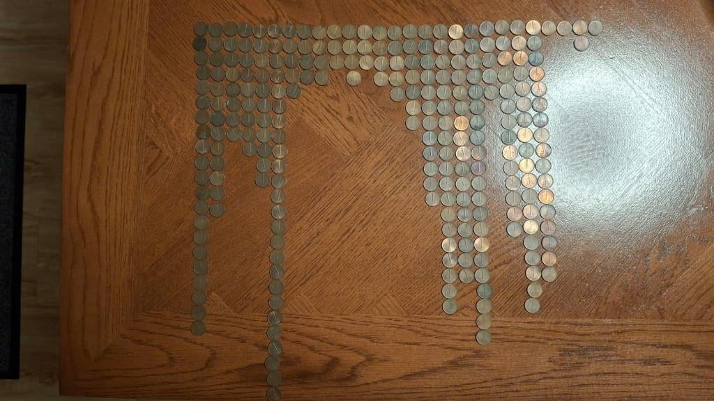 263 centen Wilhelmina (1948) en Juliana (1950 tm 1977), Postzegels en Munten, Munten | Nederland, Setje, 1 cent, Koningin Juliana