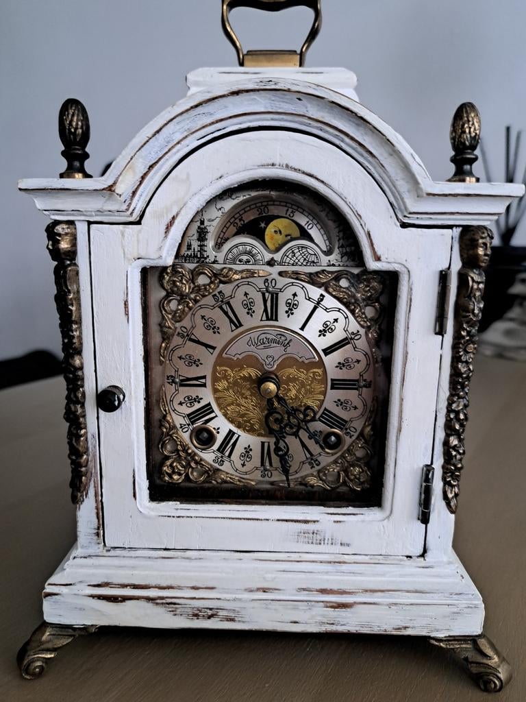 Warmink Klok met Maanstand en Decoratieve Details, Antiek en Kunst, Antiek | Klokken, Ophalen of Verzenden