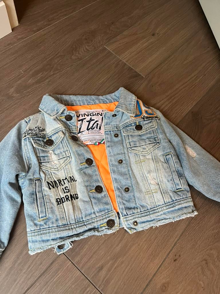 Nieuwstaat vingino spijker jack jas maat 92, Ophalen of Verzenden, Zo goed als nieuw, Meisje, Jas