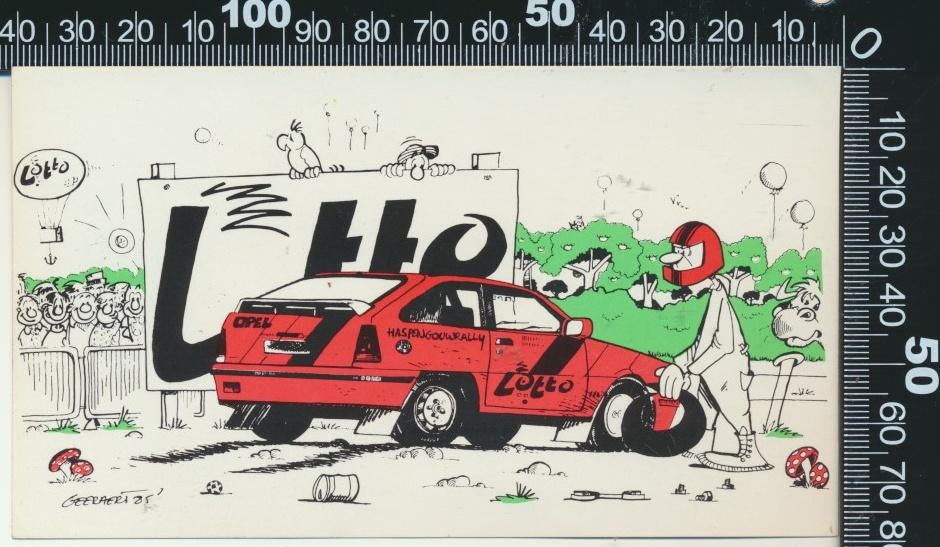 Sticker: Lotto - Opel Kadet - Haspengouw Rally, Verzamelen, Stickers, Ophalen of Verzenden, Zo goed als nieuw, Auto of Motor
