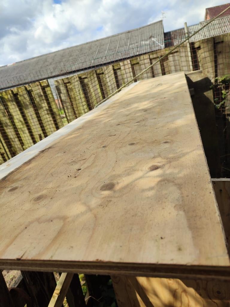 3 stroken underlayment, Ophalen, Hout