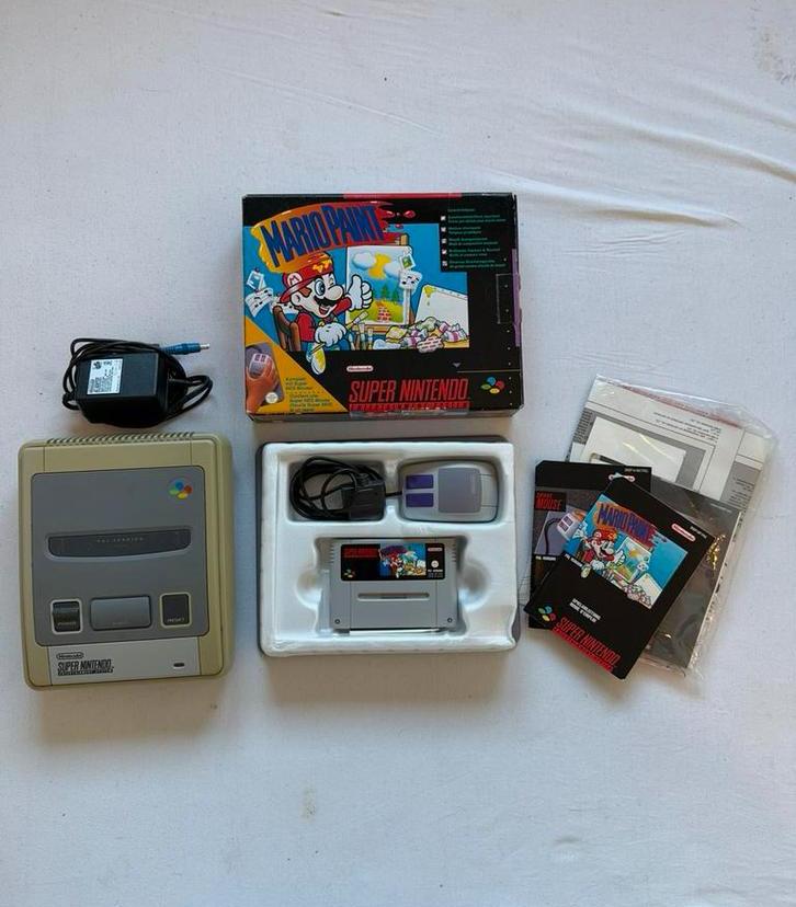 Super Nintendo SNES Mario Paint set – compleet in doos, Spelcomputers en Games, Games | Nintendo Super NES, Ophalen of Verzenden