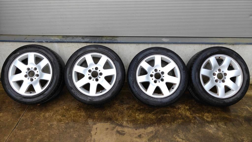 BMW E46 Style 45 velgen 16" met Hankook zomerbanden, Auto-onderdelen, Ophalen of Verzenden, Gebruikt, BMW