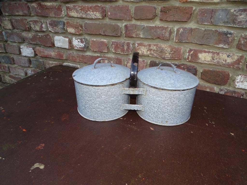 emaillen henkelmann ketels potten veldpotten, Ophalen