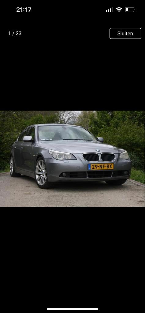 BMW 5-Serie 3.0 I 530 AUT 2003 Grijs, Auto's, BMW, Automaat, Achterwielaandrijving, 2000 kg, Particulier
