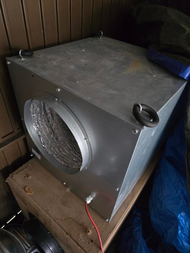 Metal softbox afzuiger 3250m3 en 2500m3, Doe-het-zelf en Verbouw, Ventilatie en Afzuiging, Ophalen, Gebruikt, Afzuiger