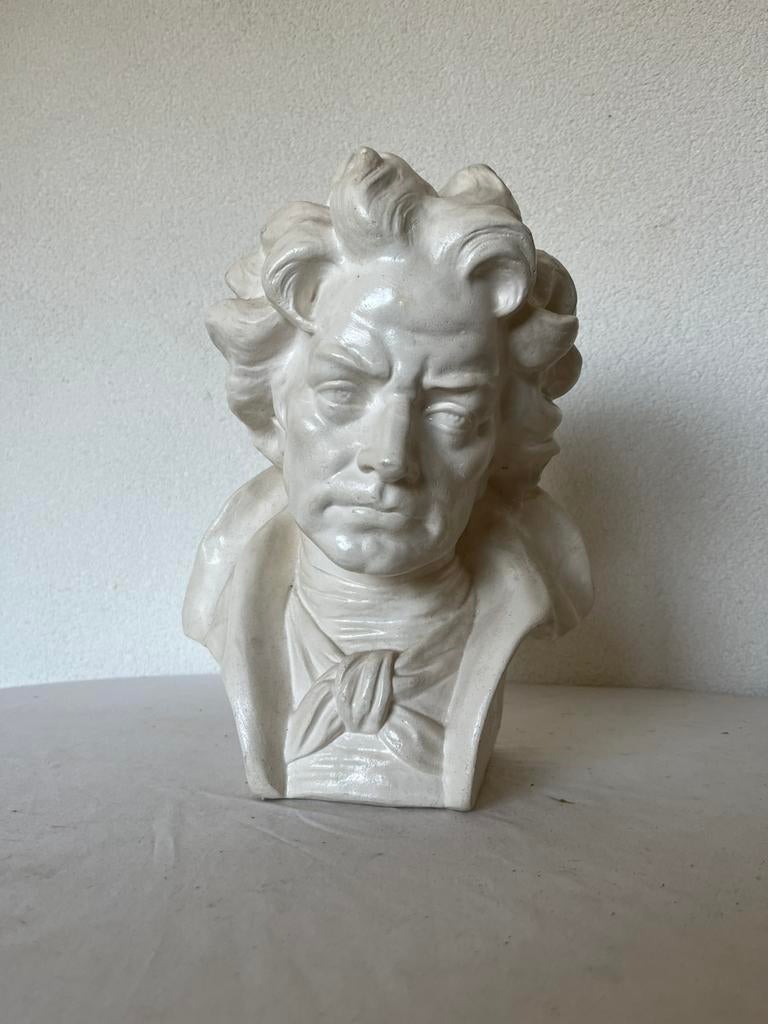 Vintage Beeld Buste Ludwig Von Beethoven Pianobeeld Piano, Ophalen of Verzenden