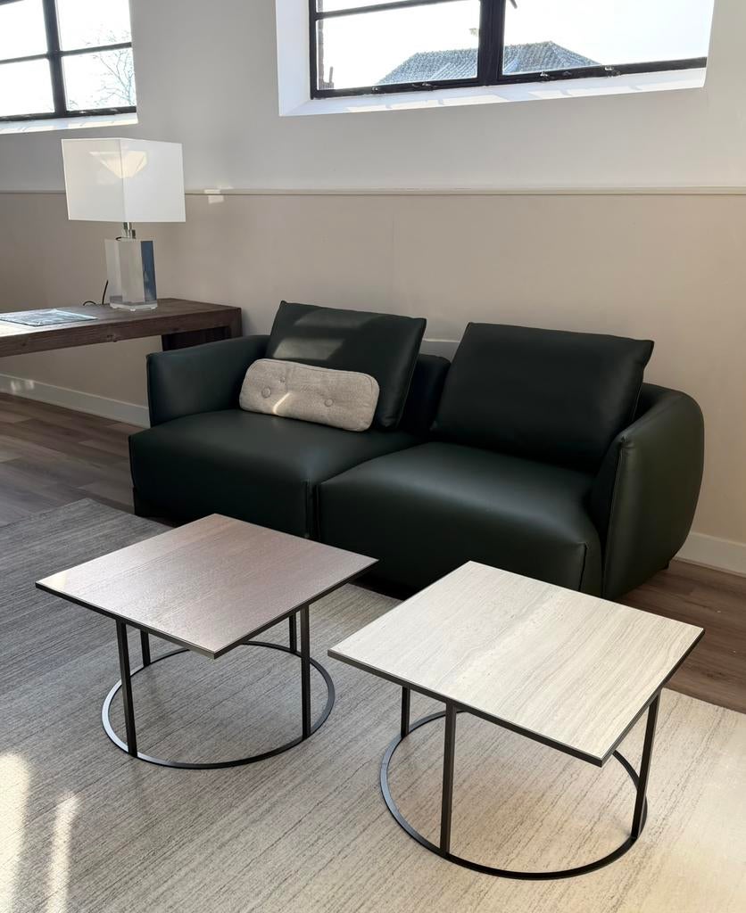 Leolux salontafelset Prismo hout keramiek, Ophalen, Rechthoekig, 50 tot 100 cm, Minder dan 50 cm