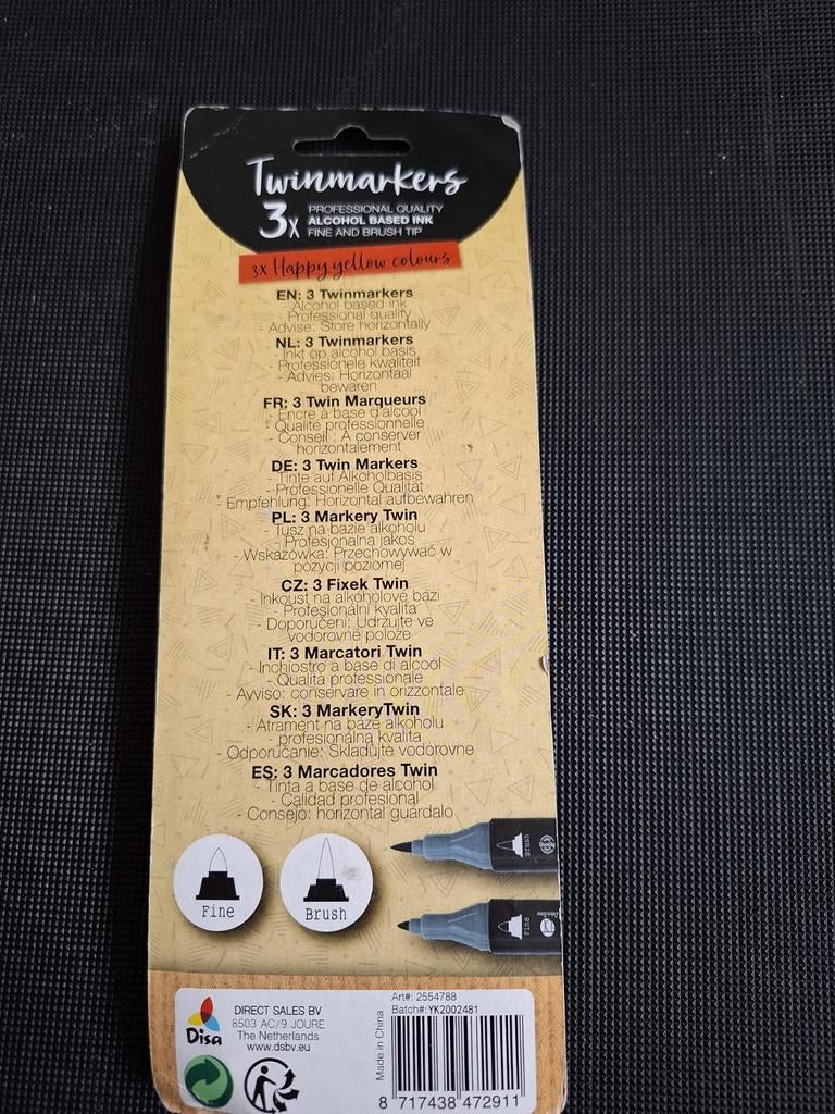 3 twinmarkers van Deco time, Onbekend, Nieuw, Ophalen of Verzenden, Potlood of Stift