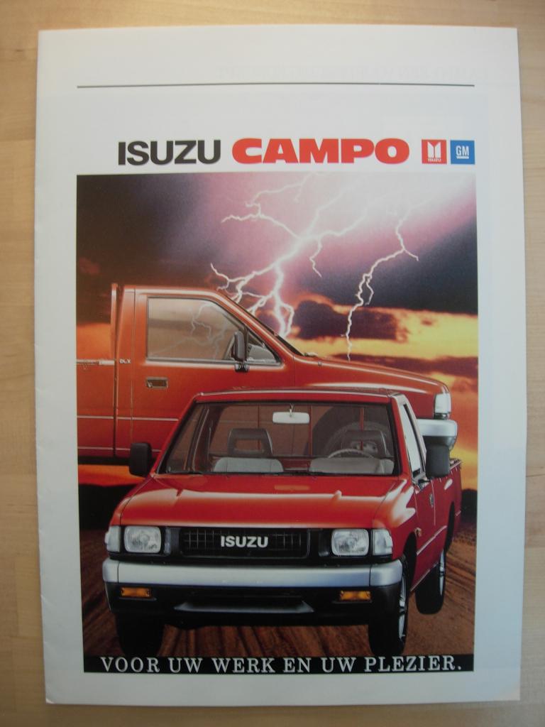 Isuzu Campo Brochure 1989 – Pickup Pick up, Ophalen of Verzenden, Zo goed als nieuw, Overige merken, Isuzu