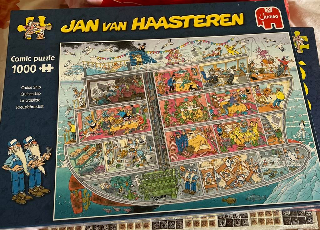 Jan van Haasteren Comic Puzzel - Cruiseschip 1000 stukjes, Ophalen of Verzenden, 500 t/m 1500 stukjes, Gebruikt, Legpuzzel