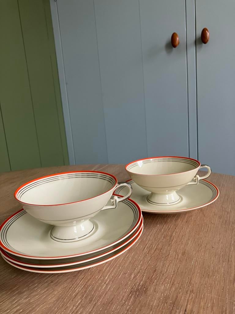 Arzberg Bavaria vintage kop en schotels, Gebruikt, Ophalen of Verzenden, Overige stijlen, Kop(pen) en/of Schotel(s)