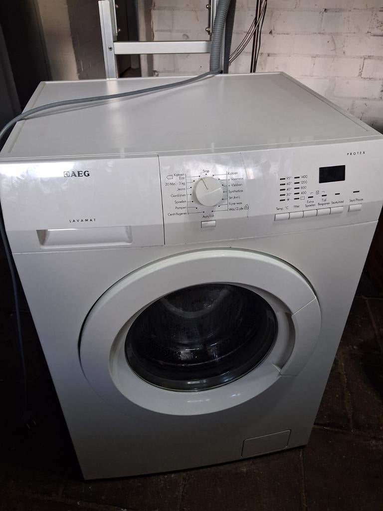Wasmachine, Ophalen, Gebruikt, 1200 tot 1600 toeren, 85 tot 90 cm
