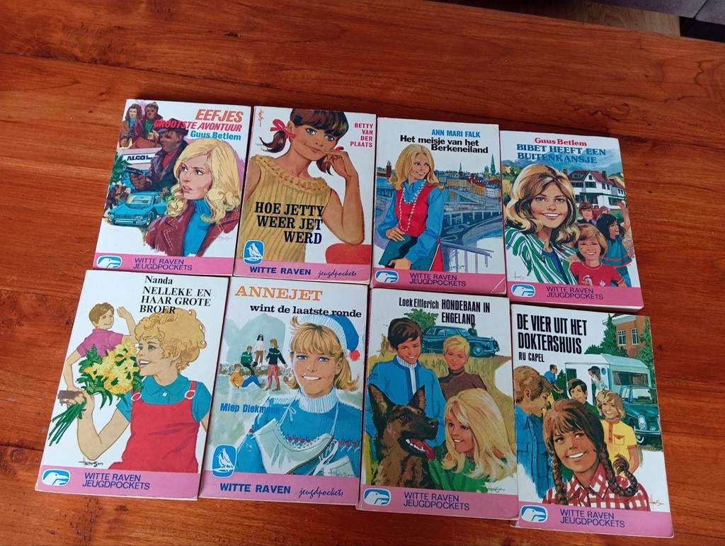 Set van 8 Witte Raven Jeugdpockets - Oude Meisjesboeken, Boeken, Ophalen of Verzenden, Gelezen, Diverse auteurs, Fictie algemeen