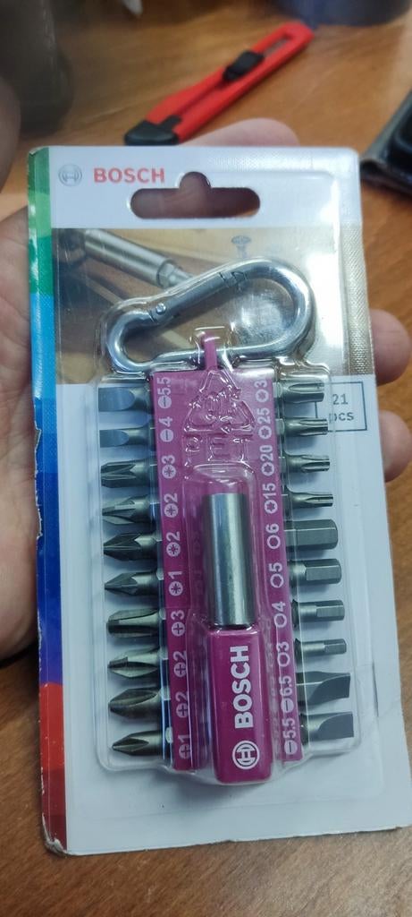 Bosch Bitset 21 Stuks Roze - Schroefbitset met Karabijnhaak, Doe-het-zelf en Verbouw, Gereedschap | Handgereedschap, Ophalen of Verzenden