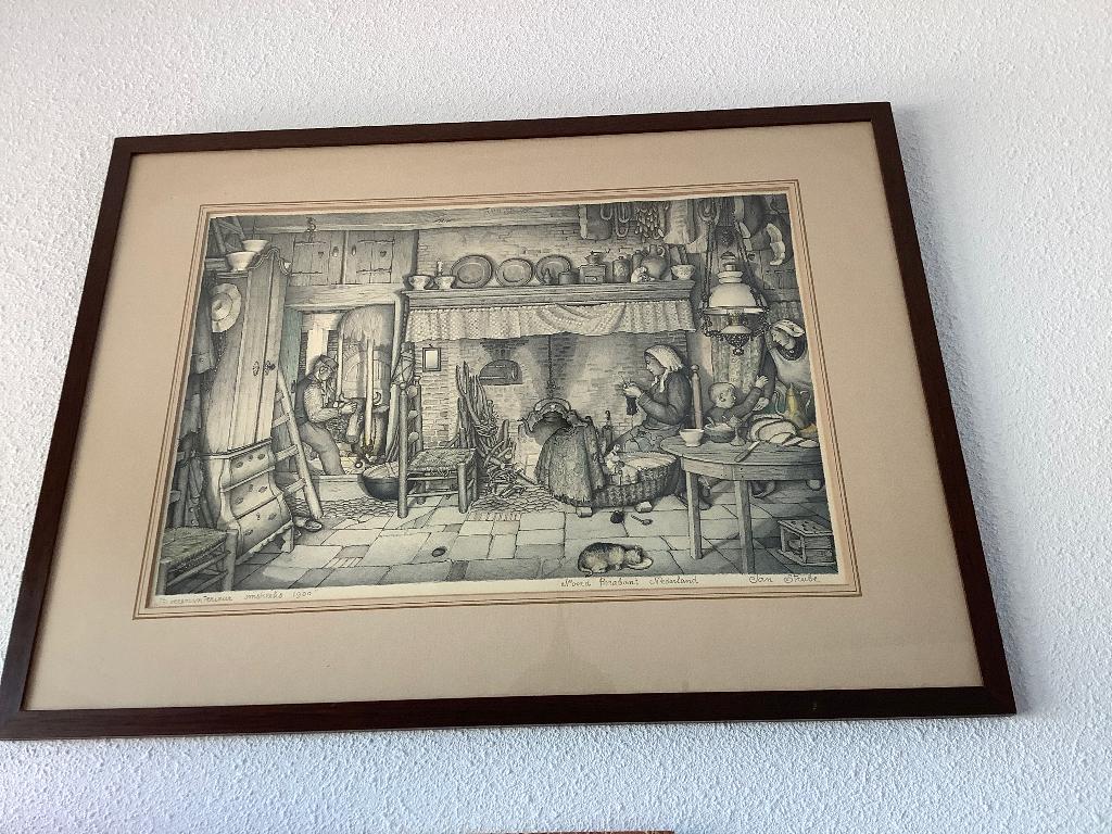 Schilderij, Huis en Inrichting, Woonaccessoires | Schilderijen, Tekeningen en Foto's, Ophalen, Gebruikt, 50 tot 75 cm, Schilderij