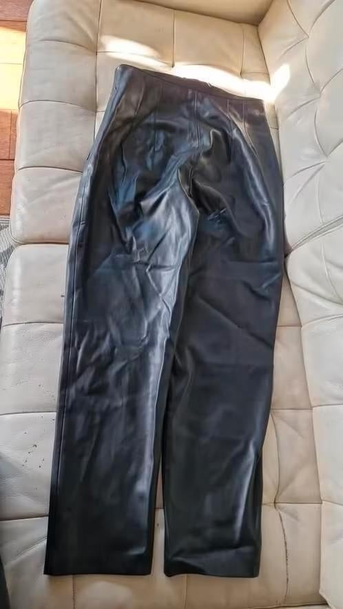 Donker bruine leren broek maat 38, Kleding | Dames, Maat 38/40 (M), Bruin, Ophalen of Verzenden, Zo goed als nieuw