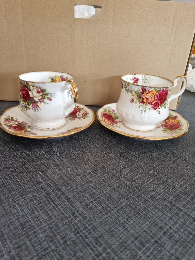 Vintage Engelse koffie/thee set, Antiek en Kunst, Antiek | Porselein, Ophalen of Verzenden