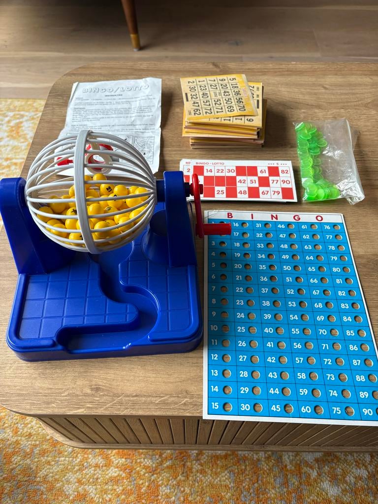 Compleet Bingo Spel met Ballenmolen en Kaartjes, Hobby en Vrije tijd, Gezelschapsspellen | Bordspellen, Gebruikt, Vijf spelers of meer