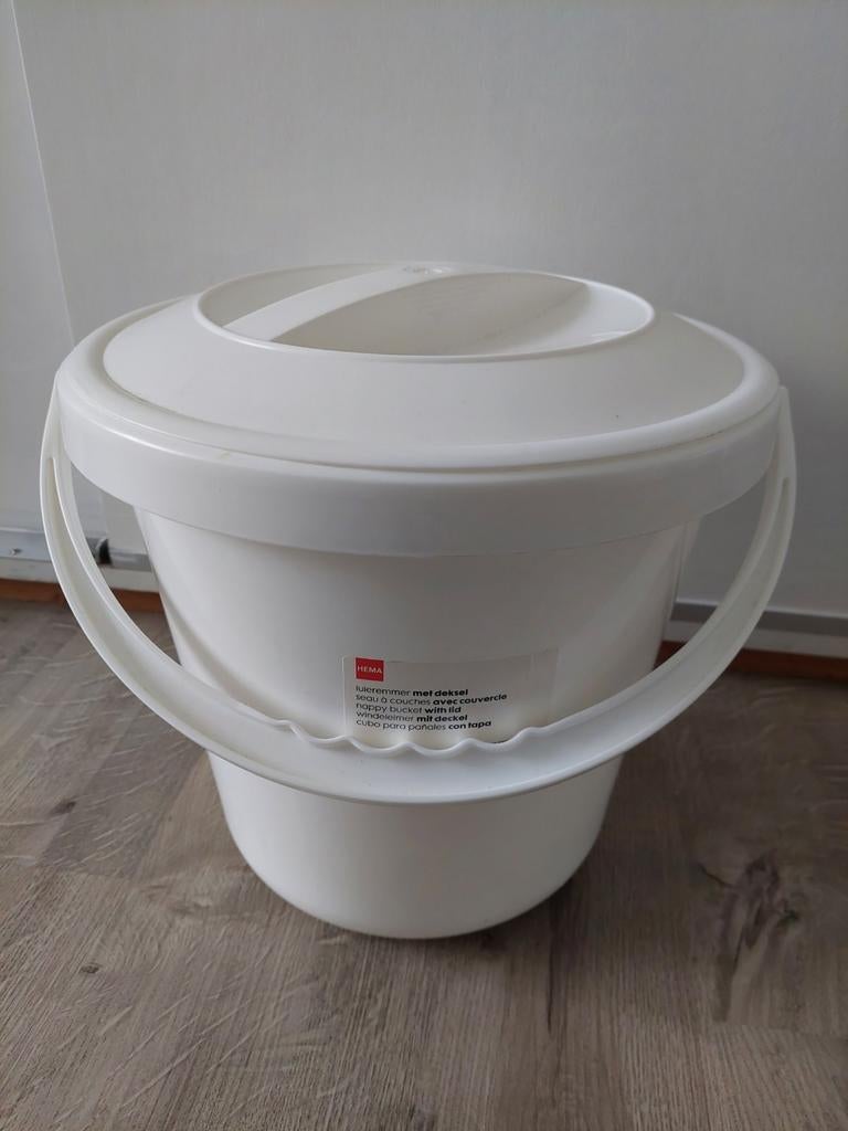 Luieremmer met deksel wit, Ophalen of Verzenden, Zo goed als nieuw, Luieremmer, Hema