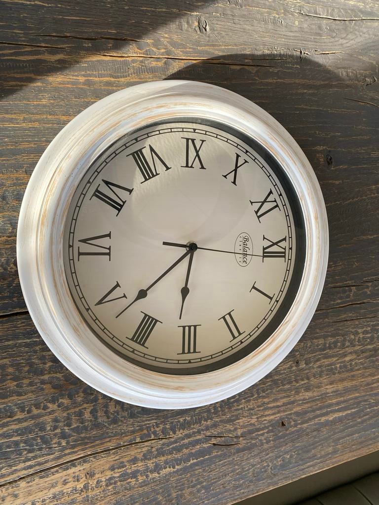 Vintage Wandklok - Balance Time, Ophalen of Verzenden, Zo goed als nieuw, Analoog, Wandklok