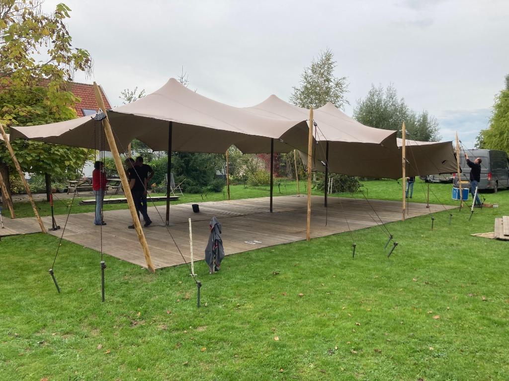 Stretchtenten te huur!, Hobby en Vrije tijd, Feestartikelen | Verhuur, Ophalen, Zo goed als nieuw, Overige