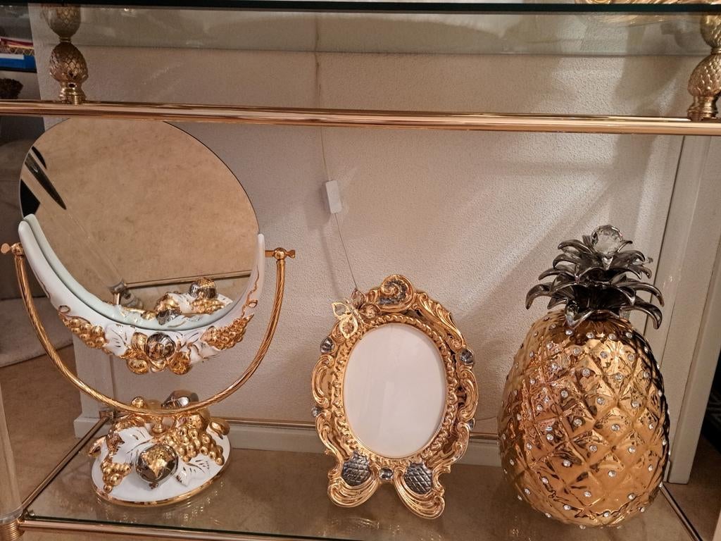 Tekoop Capodimonte swarovski bladgoud, Ophalen of Verzenden, Zo goed als nieuw