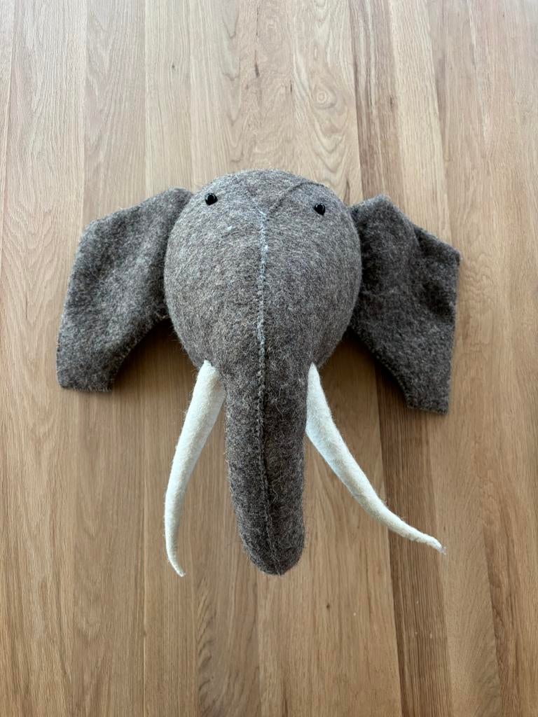 Olifant hoofd stof, Ophalen of Verzenden, Zo goed als nieuw, Wanddecoratie