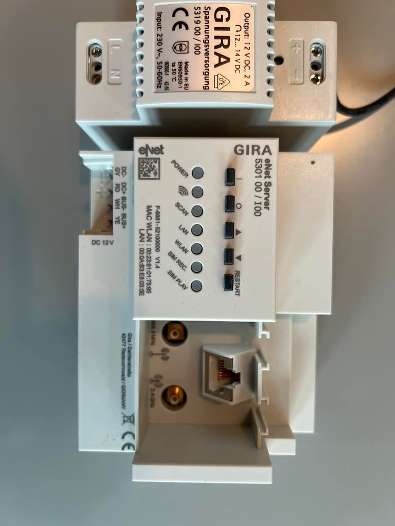 GIRA Enet Server 5301/00/100, Ophalen of Verzenden, Gebruikt, Overige typen