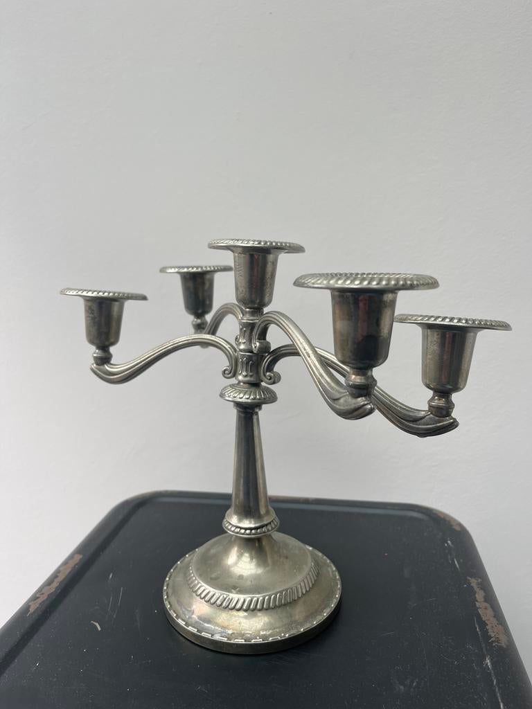 Set Kandelaars  verzilverd, Ophalen of Verzenden