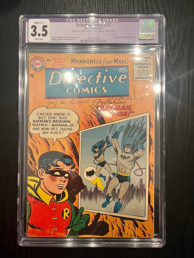 Detective Comics #231 CGC 3.5 Restored DC Comics, Eén comic, Ophalen of Verzenden, Zo goed als nieuw, Amerika