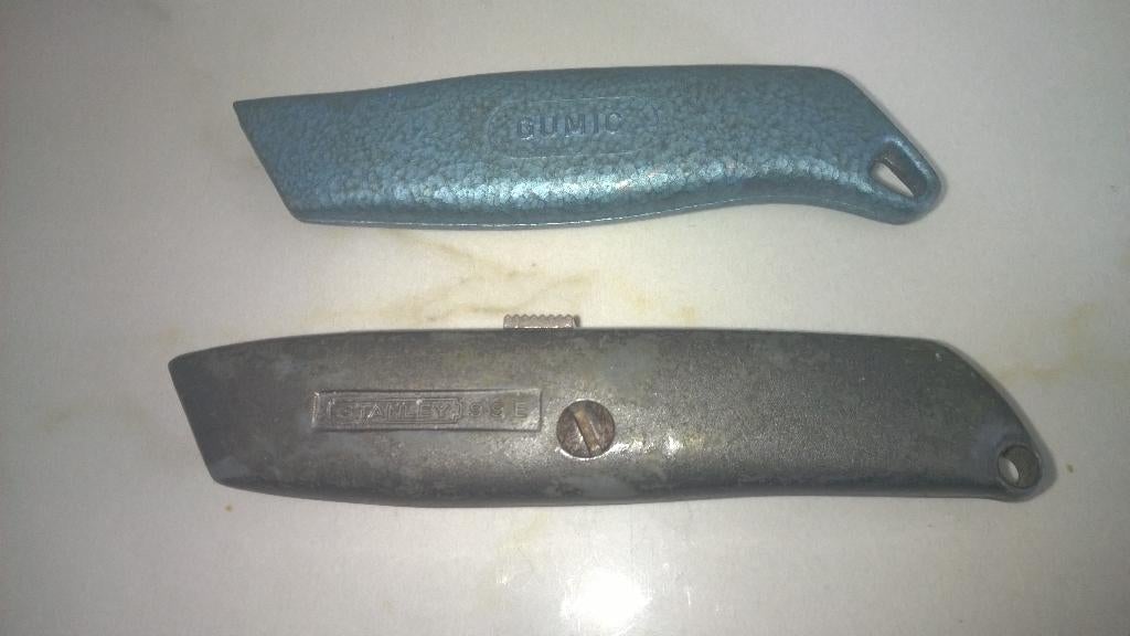 Stanley + Cumuc:  oud metalen snij messen, Ophalen of Verzenden