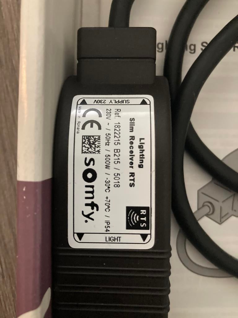Somfy slim receiver rts 1822215 2x, Ophalen of Verzenden, Zo goed als nieuw, Minder dan 2 meter