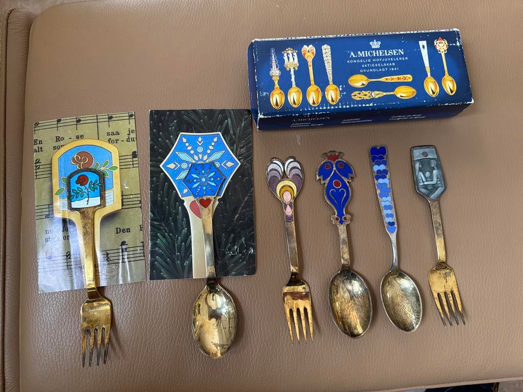 Antiek sterling Zilveren Bestek A. Michelsen, Ophalen of Verzenden