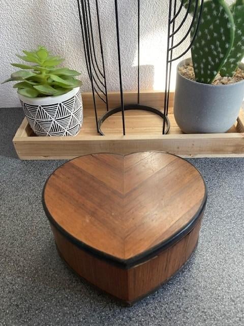 sieradendoosje hout hart vorm PUNTGAAF, Ophalen of Verzenden