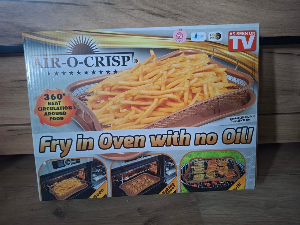 Air-O-Crisp Bakplaat - Frituren zonder olie!, Ophalen of Verzenden, Nieuw