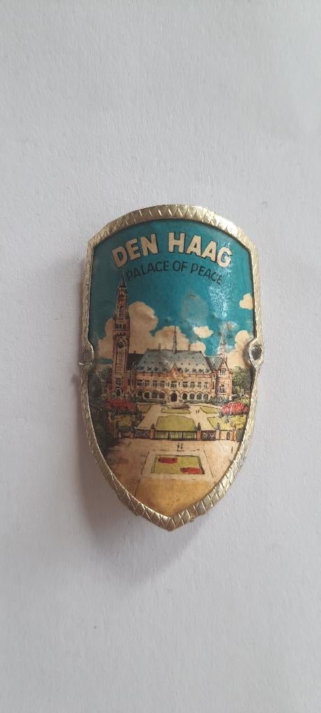 Wandelstok plaatje stocknagel schildje Den Haag, Ophalen of Verzenden, Gebruikt