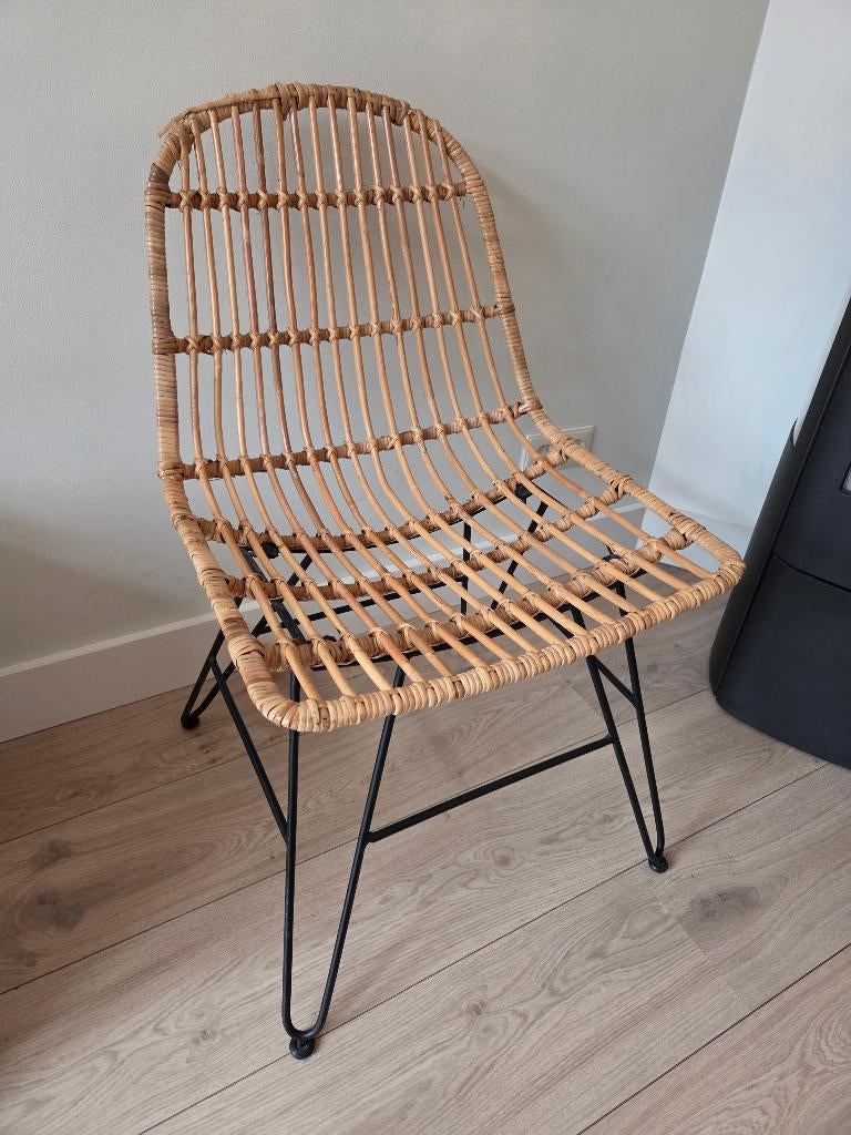 Rotan stoelen 2 stuks, Huis en Inrichting, Stoelen, Ophalen, Gebruikt, Twee, Bruin