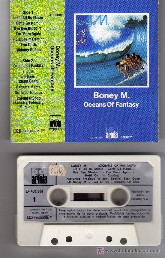 Boney M muziek cassette Oceans of Fantasy, Cd's en Dvd's, Cassettebandjes, Gebruikt, Ducoso, 1 bandje, Ophalen of Verzenden