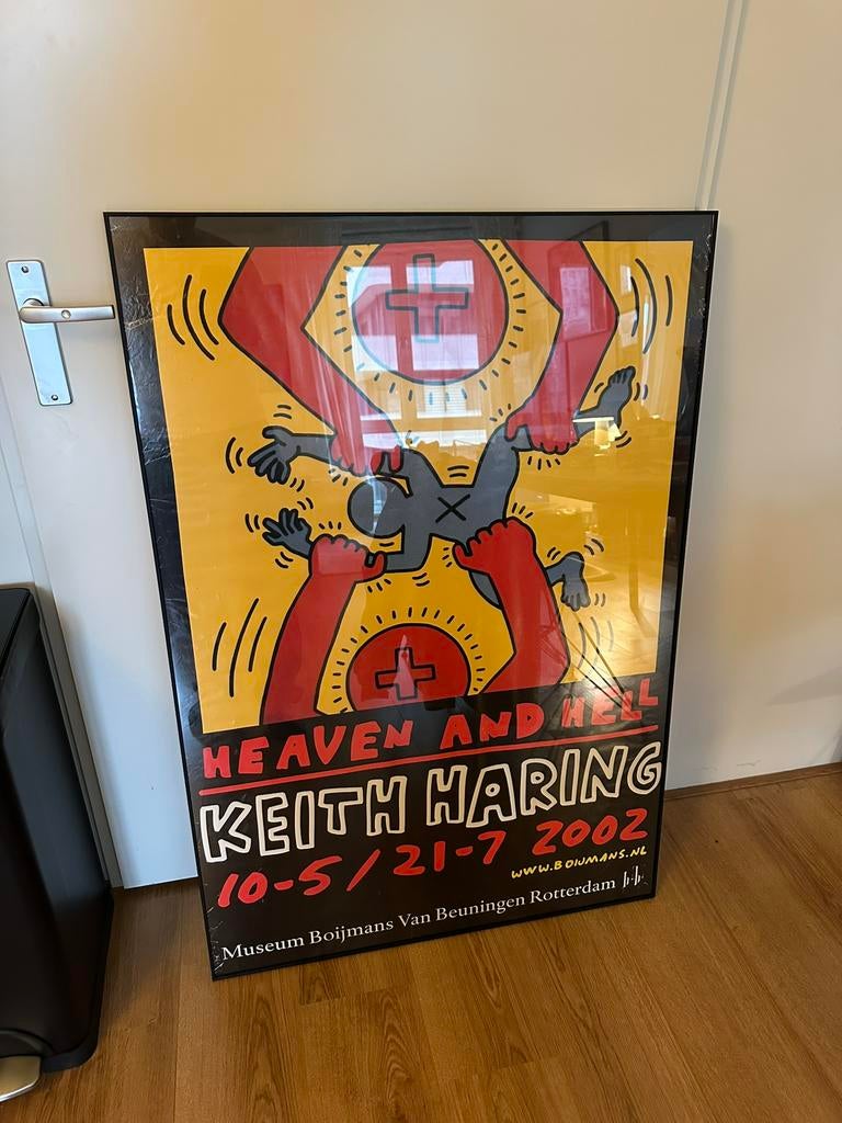 Keith Haring Heaven and Hell 2002 Museum Boijmans Poster, Verzamelen, Posters, Ophalen, A1 t/m A3