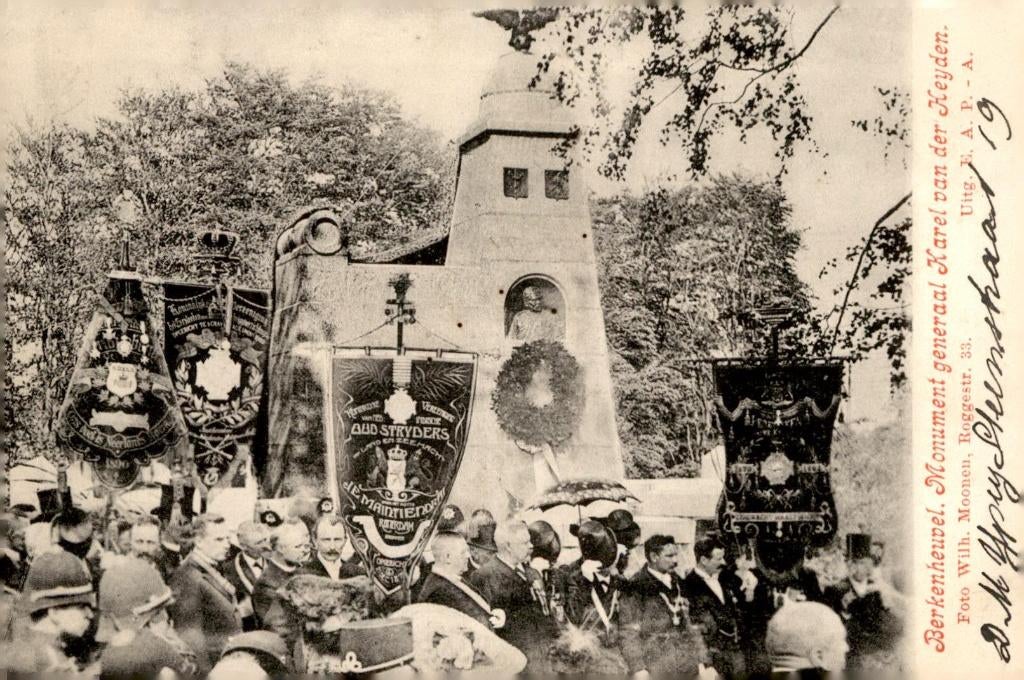 Diever Berkenheuvel Monument Karel vd Heyden # 9, Ophalen of Verzenden, Voor 1920, Gelopen, Drenthe