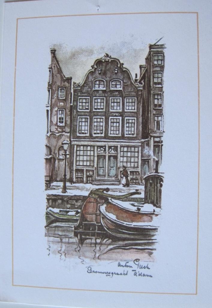 Anton Pieck - Brouwersgracht Amsterdam, Verzenden, 1980 tot heden, Gelopen, Stad of Dorp