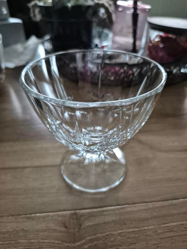 6 Schitterende IJscoupes - NIEUW, Schaal, Rond, Ophalen of Verzenden, Glas