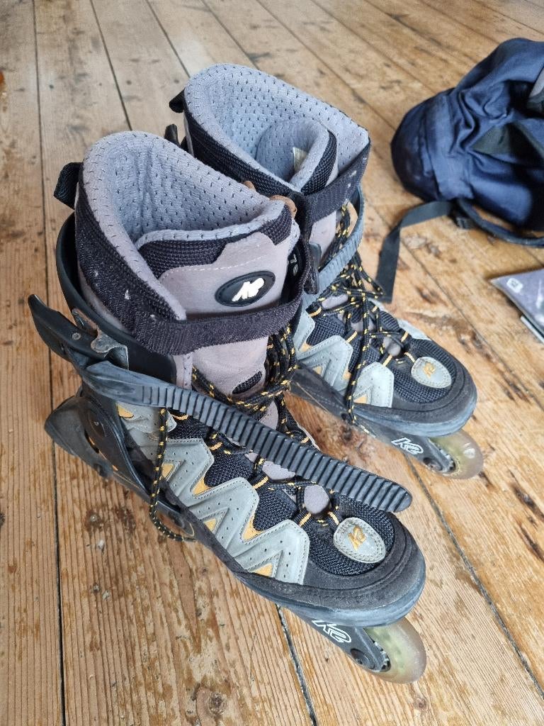 Inline Skates K2 compleet met beschermers en tas, K2, Gebruikt, Ophalen of Verzenden, Inline skates 4 wielen