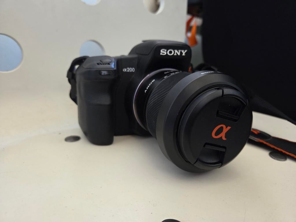 Sony Alpha a200 Spiegelreflexcamera met Tas, Gebruikt, Spiegelreflex, Ophalen of Verzenden, Sony